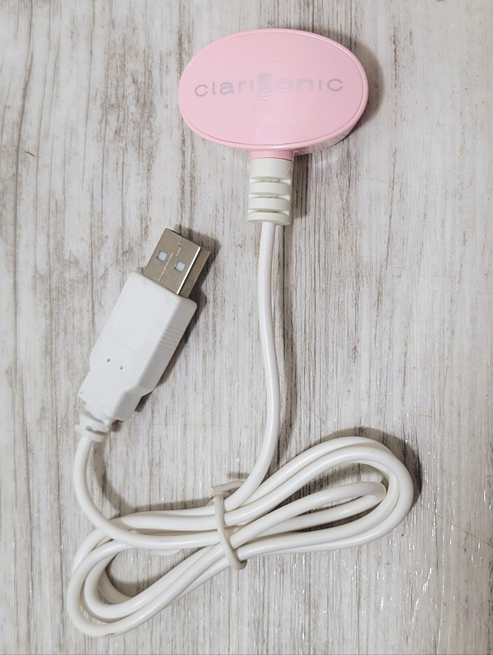 Clarisonic PBL6225 Charger USB 27RH, Input: 5V 0.5A, Pink, White Cord